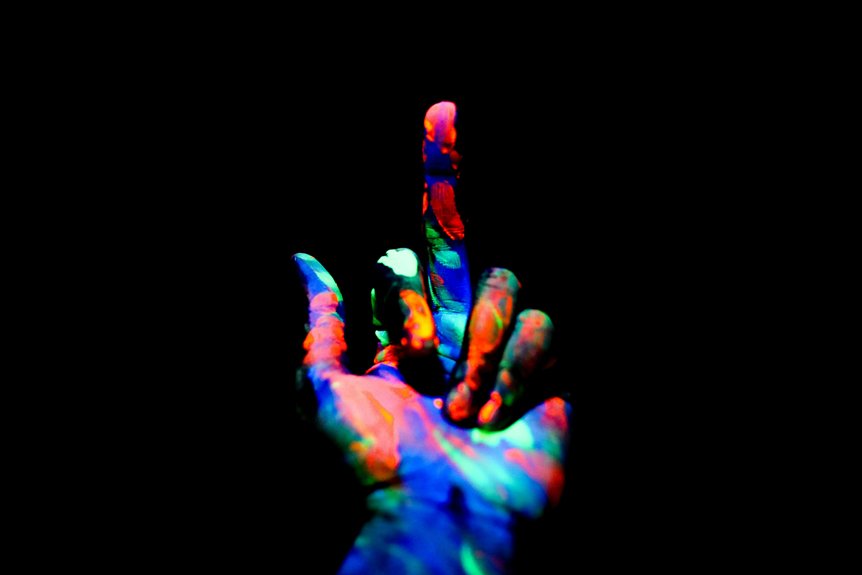luminous nighttime artistic expression