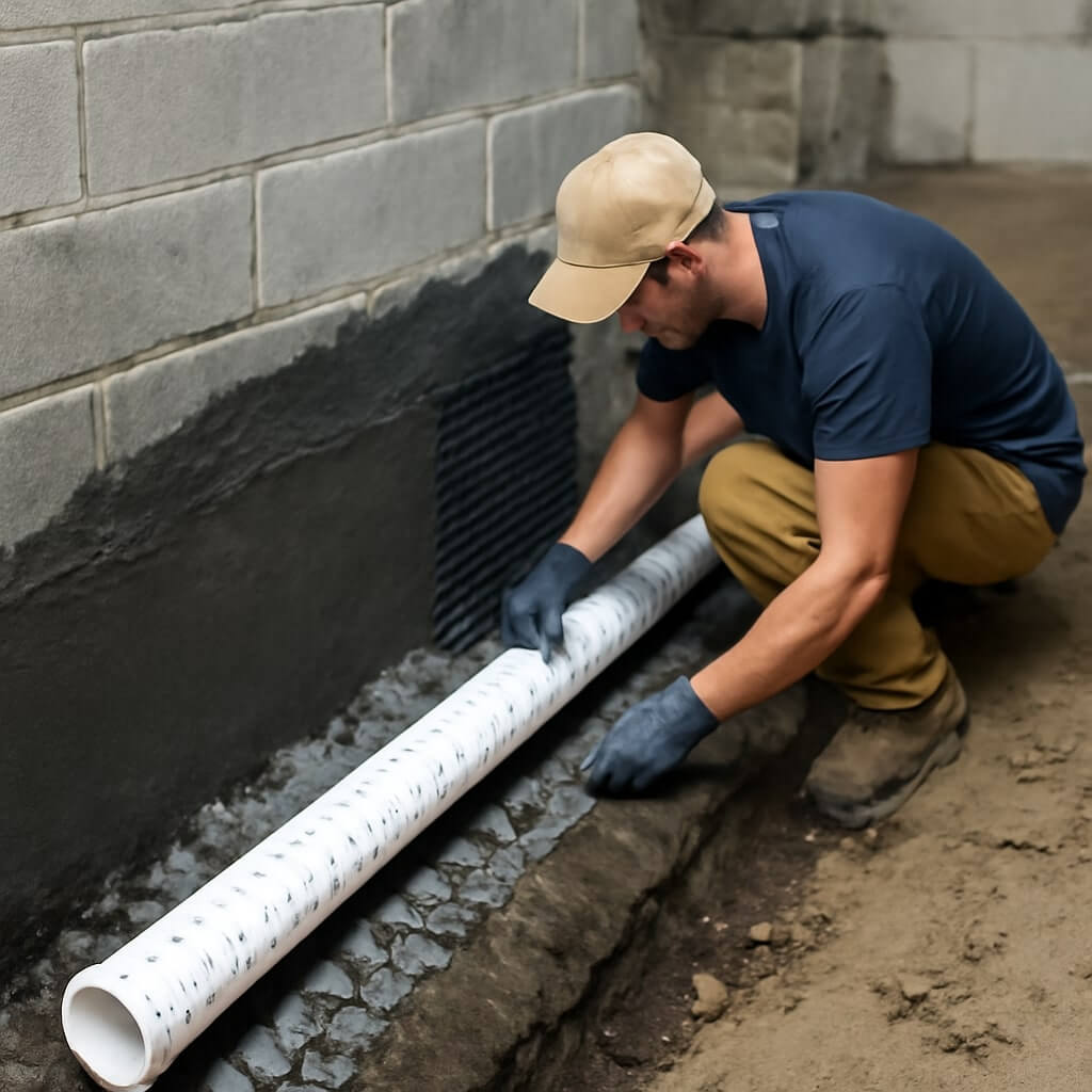 Step-by-Step French Drain Basement Waterproofing Guide